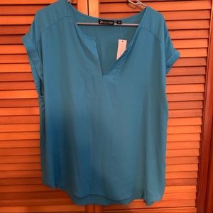 New York & Company Teal Blouse